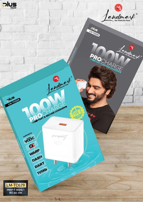 LANDMARK 100W PRO CHARGE FAST & SECURE CHARGER (MODEL: LM-TC629)